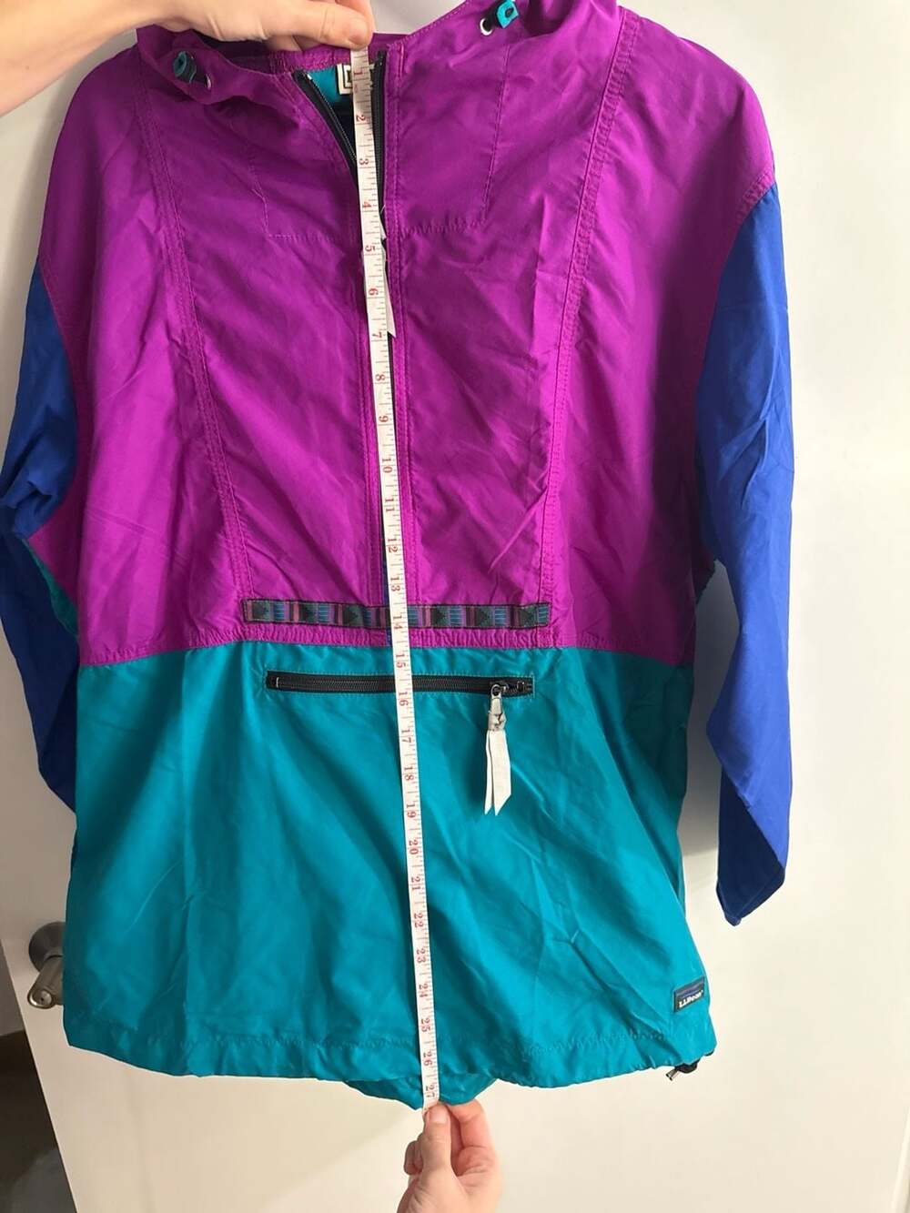 Vintage L.L.Bean Colorblock Anorak Pullover Jacket Size XL - Picture 8 of 9